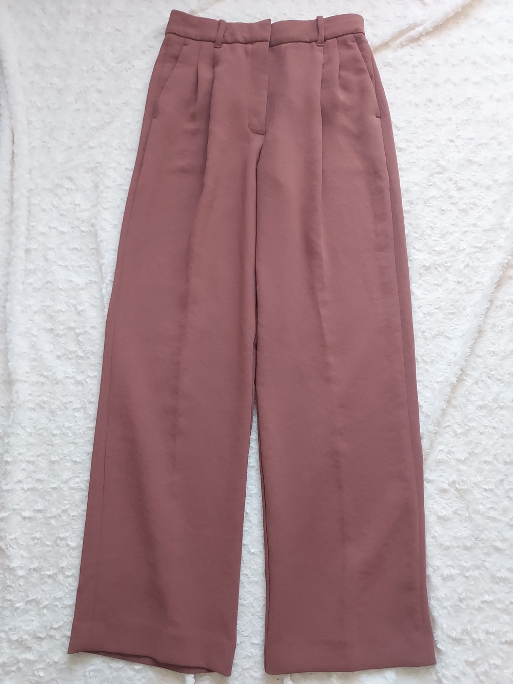 Aritzia Wilfred The Effortless Pant Mauve Size 8 Classic High Waist Career Fall